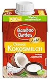 Bamboo Garden - Kokosmilch in wiederverschließbarem Tetrapack - cremige Kokosnussmilch zum Kochen und Backen, ideal für Currys, Desserts - 500 ml (Verpackungsdesign kann abweichen)