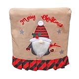 Oxxggkao Weihnachtsstühle Back Cover Niedliche Cartoon Santa Stuhl Deckungen ForxMasholiday Feier Neujahr Party Dekoration Stuhl Für Esszimmer