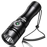 Wurkkos DL02 Tauchlampe, 3000 Lumen Tauchen Taschenlampe wiederaufladbar, IPX8 Wasserdicht, Superhell LED Unterwasser Taschenlampe mit Betriebsanzeige für Unterwasser Tiefseehöhle bei Nacht