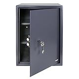 HMF 49205-11 Möbeltresor Doppelbartschloss, 50,0 x 35,0 x 31,0 cm, anthrazit