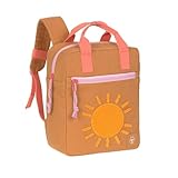 LÄSSIG Kindergartenrucksack mit Brustgurt Kindertasche wasserabweisend/Little One & Me Square Backpack Small Caramel