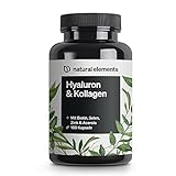 Hyaluronsäure Kollagen Komplex - 180 Kapseln - Angereichert mit Biotin, Selen, Zink, Vitamin C aus Acerola & Bambusextrakt - Laborgeprüft