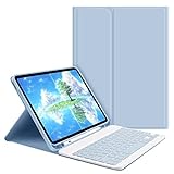 GOOJODOQ Tastatur Hülle Für iPad Air 5 2022 / iPad Air 4 2020 10.9 Zoll, Magnetisch Abnehmbarer Tastatur mit Deutsches QWERTZ Layout