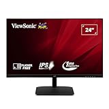 Viewsonic VA2432-MHD 60,5 cm (24 Zoll) Büro Monitor (Full-HD, IPS-Panel, HDMI, DP, VGA, Eye-Care, Eco-Mode, Lautsprecher) Schwarz