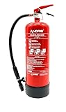 Feuerlöscher - fluorfrei 6L ABF Schaum (Fettbrand) 9LE (27A, 144B 25F) inkl. Wandhalterung, Standfuß & Prüfnachweis