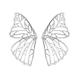 Mädchen Ohrringe übertrieben ausgehöhlte Schmetterlingsflügel Ohrringe mittlere Trend -Fan -Form kreatives Ohrzubehör Blumenmädchen Ohrringe für Hochzeit