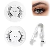 2 Paar Magnetische Wimpern Künstliche Wimpern Magnetisch Magnetic Eyelashes mit Applicator, 3D Falsche Wimpern Wimpern Extensions Set Magnetic Lashes für Wimpern Extensions(2 Stile)