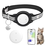 JIARUI SmartTag Katzenhalsband (1 Pack), Mini Tracker Ohne ABO für Katze, (nur IOS) mit Reflektierendes GPS Katze Tracker Halsbänder, Tracking Standort von Haustieren, Arbeite mit Apple Find My