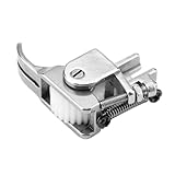Verstellbarer Roller-Presser fuß für Dicken Stoff, Nähmaschine Fuß mit Premium-Stahl Material, Ideal für Dicke Leder Kleidung, Geeignet mit Allgemeiner (Nylonradpresser)