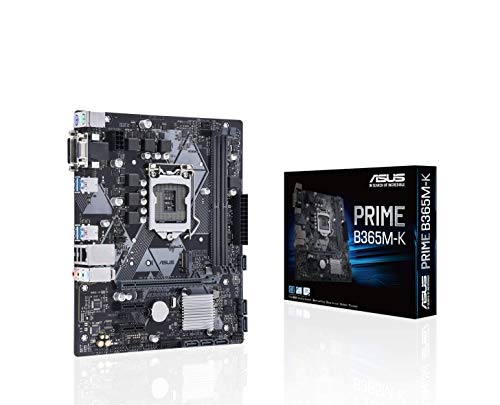 ASUS Prime B365M-K Gaming Mainboard Sockel Intel LGA 1151 (mATX, DDR4, M.2, SATA 6Gbit/s, LED-Beleuchtung)
