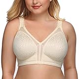 DotVol Damen Komfort Vollschalen Minimizer BH Bügellos Ohne Bügel Große Größen Unterwäsche (100D, Beige)