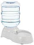 Amazon Basics Futter- und Wasserspender für Haustiere, Tränke, 4.5 liters, Größe S, Transparent, Hund, 1 Einheit