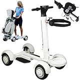 Faltbarer Golfwagen-Roller, 4 Räder, intelligenter Roboter-Trolley mit Controller, NFC-Induktionsstart, einfaches Aufsteigen und Parken, lange Reichweite bis zu 45 km, für Golfplatz-Einsatz