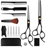 NVIYAM Friseurschere Set, 15 Stücke Haarschneideschere Profi Set, 6,7 Zoll Haarschneideschere, Professionelles Effilierschere Set für Damen Herren Kinder Familie Friseursalon