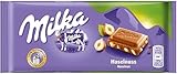 Milka Ganze Haselnüsse 1 x 100g I Alpenmilch-Schokolade I mit ganzen Haselnüssen I Milka Nuss-Schokolade aus 100% Alpenmilch I Tafelschokolade