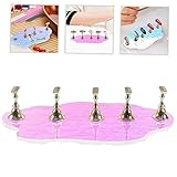 OSOLADY 1Satz Kunstnägel Displayhalter Mit Sockel Maniküre Nagelständer Zum Aufdrücken Vielseitiger Nagelkunst Übungshalter Für Fingernägel Und Nailart Präsentation