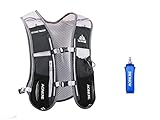 AONIJIE 5L Multifunktionale Ultrleicht Fahrradrucksack/Trinkrucksack Getränketasche mit 500ML Trinkflasche für Wandern, Training, Laufen, Klettern (Schwarz)