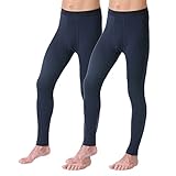 HERMKO 3540 2er Pack Herren Lange Unterhose Long Johns (Weitere Farben) Bio-Baumwolle, Größe:D 7 = EU XL, Farbe:Marine