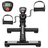Sportneer Pedaltrainer für Zuhause – Faltbarer Mini Heimtrainer, Arm- & Beintrainer für Senioren, Tischfahrrad mit LCD Display für leises Training im Sitzen im Büro & Zuhause