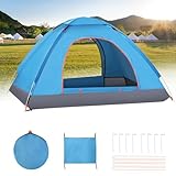 Lishetimig Campingzelt, automatisches 2-3-Mann-Personen-Instant-Zelt, Pop-Up-Zelt, leicht, wasserdicht, einfach aufzubauen, für Outdoor-Camping, Wandern, Bergsteigen, Strand, inklusive Tragetasche