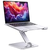 OMOTON Aluminium Laptop Ständer Höhenverstellbar, Ergonomischer Faltbarer Notebook Ständer, Laptop Halterung für Laptops wie MacBook Pro/Air (11-16 Zoll), Silber