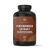 Pinienrindenextrakt Kapseln hochdosiert - 660mg für 180 Tage - Kiefernrindenextrakt mit OPC + natürliches Vitamin C - Premium: Französische Seekiefer - Ohne Zusätze - TRUE NATURE®