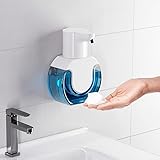 Fantictas Seifenspender Automatisch Wandbefestigung 420ML Elektrischer Soap Dispenser No Touch Schaumseifenspender Sensor ABS Kunststoff Seifenschaumspender mit USB Wiederaufladbar, IPX5 Wasserdicht