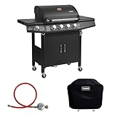 TAINO RED 4+1 Brenner Gasgrill Abdeckung Set Gasregler BBQ Grill Zubehör Cover