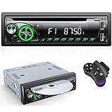 9-24V Autoradio mit CD DVD Player und Bluetooth Freisprecheinrichtung,RDS 1DIN Autoradio 7 Farben MP3 Player FM/AM Radio mit 2 USB SD/AUX/Lenkradfernbedienung