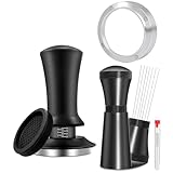 Vocdikficy 53-Mm-Espresso-Zubehörset, Kalibrierter Tamper mit Federmechanismus, Nadelwerkzeug Aus Edelstahl und Dosiertrichter-Set