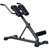 soges Römischer Stuhl Hyperextension Bank Römische Muskelbank Verstellbare Multifunktionale Trainingsgeräte Verlängerung Zurück (Schwarz)