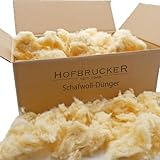 Hofbrucker® Universal Schafwolle Dünger - Unbehandelter natürlicher Schneckenschutz & Dünger für Garten & Hochbeet - Schafwolldünger für Gemüse gegen Schnecken (1kg)
