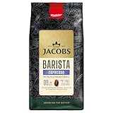 Jacobs Barista Espresso Kaffeebohnen 1kg – Kräftig, Würzig, Kakao & Karamell-Noten, Arabica & Robusta Bohnen, Intensität 8/10, ideal für Espresso oder Latte Macchiato