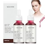Fruchtsäurepeeling Gesicht, 2 Stück Fruchtsäure Gesichtsserum, Exfolierendes Gesichtspeeling Flüssiges, AHA 30% + BHA 2% Peeling Solution Geeignet für Eine Vielzahl von Hauttypen