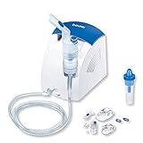 Beurer Inhalator IH 26 und Nasenspülung mit Kompressor: zur Behandlung von Atemwegserkrankungen wie Erkältungen und Bronchitis, White, 1 Stück (1er Pack)
