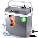 WONEA - elektrische Kühlbox 32L WÄRMT und KÜHLT, Thermoelektrische Kühlbox Auto und Steckdose, Kühlbox 12V 230V leise Anschluss AC/DC Mini-Kühlschrank LKW Kühlbox Camping Kühlbox elektrisch - WO-91035