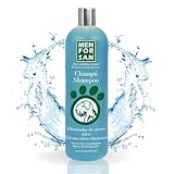 MENFORSAN Geruchsbeseitigendes Hundeshampoo, Beseitigt schlechte Gerüche aus dem Fell, Talkum, Blau, 1 l