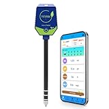 Intelligentes Bodentest Kit, 8 in 1 pH/Feuchtigkeit/EC/Fruchtbarkeit/Salz/Sonnenlichtintensität/Luftfeuchtigkeit/Temp, pH Meter Hygrometer für Gewächsh,pH Leitfähigkeitsmessgerät für Hydrokultur