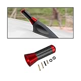 CGEAMDY Autoantenne Auto Dachantenne, Kurzantenne Für Auto, Antennenstab Kurzstab Tuning Autoantenne, Autoradio Antenne Kurz Mit Starker Fm/Am Empfangsfunktion(Rot)