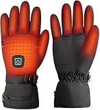 Z-YQL Beheizte Handschuhe für Männer und Frauen – elektrische Heizhandschuhe, heiße Handwärmer für Winter Outdoor-Sport, wasserdichte & Touchscreen warme Handhandschuhe