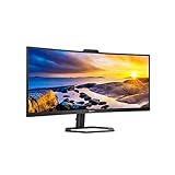 PHILIPS 34E1C5600HE - 34 Zoll WQHD Curved Monitor, Webcam, höhenverstellbar (3440x1440, 100Hz, HDMI, DisplayPort, USB-C, USB Hub) schwarz