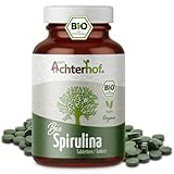Spirulina Tabletten Bio | 400 Presslinge | mit je 6g Spirulina Algen Pulver pro Tagesdosis | 100% Bio Spirulinapulver | hochdosiert | vegan | vom Achterhof