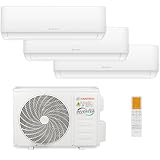 HANTECH Multisplit Klimaanlage 42000 BTU H-PRO mit 3x12000 BTU Inneneinheit WIFI