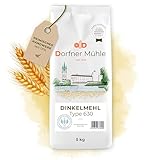 Dinkelmehl Type 630 [5kg] - Helles Dinkelmehl in Bäckerqualität aus Bayern - 100% Dinkel ohne Zusätze