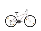 Multibrand Distribution Probike Tempo 24 Zoll Fahrrad Mountainbike 18 Gang für Jungen, Mädchen geeignet ab 130 cm - 155 cm (Weiß 3, 279)