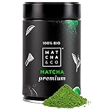 Matcha & CO | 100% biologischer Premium-Matcha-Tee 80 g [Zeremonielle Premiumqualität]. Bio-Grünteepulver aus Japan. 100% natürlicher Premium-Grüntee