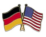 Freundschaftspin pins Deutschland-USA Flagge Fahne Anstecker Button Metall NEU Anstecknadel