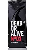 DEAD OR ALIVE Espresso No3 - Starke Espressobohnen 1kg - 100% Robusta - Kaffeebohnen für Kaffeevollautomat und Espressomaschine - Ganze Bohnen mit viel Koffein aus Italien - Coffee Beans