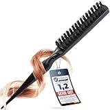 Magic marQus - Volumen und Glanz Wildschweinborsten Toupierbürste - Sleek Bun Bürste - Teasing Brush, Haarbürste Sleek Look - 1Stk - klassich Schwarz