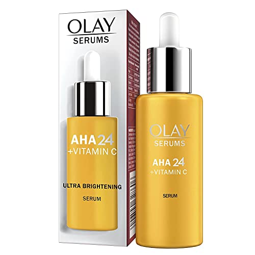 Olay AHA24 + Vitamin C Serum Für Den Tag, Mit Vitamin C, AHA & Niacinamid, Für Eine Strahlende Und Gleichmäßige Haut, 40ml